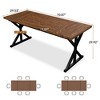 Dyonery 70.8 Inch Industrial Dining Table for 6-8 ¨C Solid Wood Top with Metal Frame, Rectangular Kitchen & Dining Room Table - 2 of 4