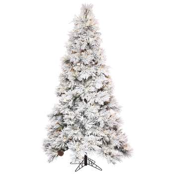 Vickerman Flocked Atka Pine Artificial Christmas Tree