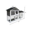 Wooden Dog House Bunny Enclosure Chicken Sheds,Chicken Coop Kennels-Cuddlewood - 2 of 4
