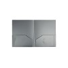 JAM Paper Heavy Duty 2-Pocket Plastic Folders Silver 6/Pack (383HSIA) - 2 of 4