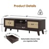 Grungis Stand for TV with Storage,Boho Media TV Stand and Console with Cable Management,Entertainment Center TV Stand for Living Room - 3 of 4