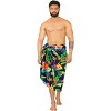 HAPPY BAY Men's Standard Beachwear Summer Sarong Pareo Wrap Han, Floral - 2 of 3