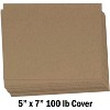 Hamilco Brown Kraft Cardstock Paper Cards 5x7" Thick Blank Card Stock Heavy Weight 100 lb Cover - 100 Pack - 2 of 4