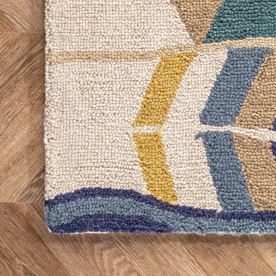 Bohemian Brilliance Hand Tufted Multicolor Wool Geometric Rug 8' x 10'