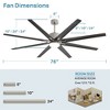 Sofucor 76'' Ceiling Fan with Lighted Industrial Smart Control Ceiling Fans - 2 of 4