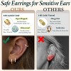 Small Sterling Silver Huggie Hoop Earrings Set for Women, 14K Gold Plated Hoops Stacks for Multiple Piercings - 3 of 4