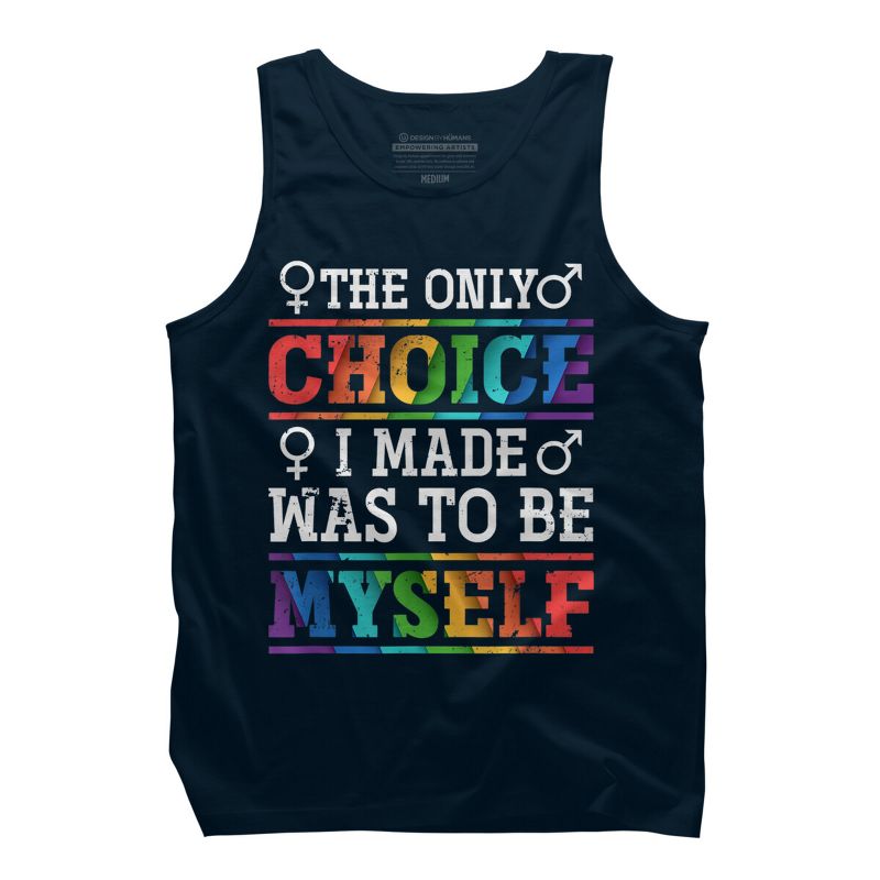 Adult Design By Humans LGBTQ+ I Was Made to Be Myself By KangThien Tank Top, 1 of 3