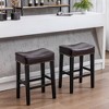 Garvee 26" PU Leather Counter Stools, Modern Farmhouse Island Chairs, Backless Upholstered Counter Height Stools for Kitchen Dining Room - 3 of 3