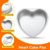 Unique Bargains Aluminum Nonstick Heart Shaped Removable Bottom Cake Pan 2 Pcs - 4 of 4