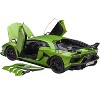 Lamborghini Aventador SVJ Verde Alceo Matt Green Metallic 1/18 Model Car by Autoart - 2 of 4