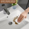 23.6 in. x 19.6 x 6 in. Rectangular ADA Ceramic Wall Mount Small Vessel Sink Wall Hung with Center Faucet Hole in White - 3 of 4