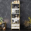 Decorotika,Frida 60 Bookcase - Ephesus Marble & Gold - 3 of 4