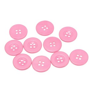 Unique Bargains Resin Craft DIY Round Flat 4-Hole Replacement Sewing Buttons 10 Pcs - 1 of 4