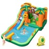 Costway Inflatable Water Slide Park Monkey Bounce House Splash Pool with 735W Blower - 2 of 4