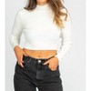 Women's OPEN BACK MOCKNECK SWEATER - Blue Blush - 2 of 4