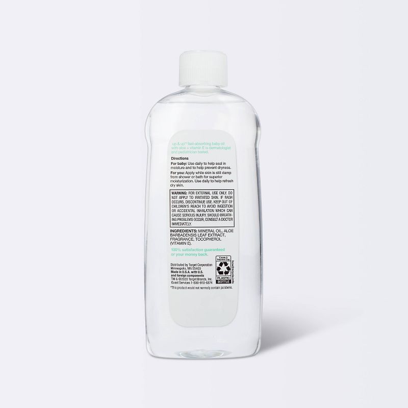 Baby Oil - Aloe Vitamin E - 20oz - up &#38; up&#8482;, 4 of 5