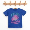The Juniper Shop Retro Malibu Palm Tree Youth Short Sleeve Tee - M - Royal - 2 of 4