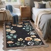 coucheta Floral Washable Area Rug, Multi-size Soft Non Slip Low-Pile Stain Resistant Home Aesthetic Throw Carpet, for Living Room, Bedroom, Dining - 2 of 4