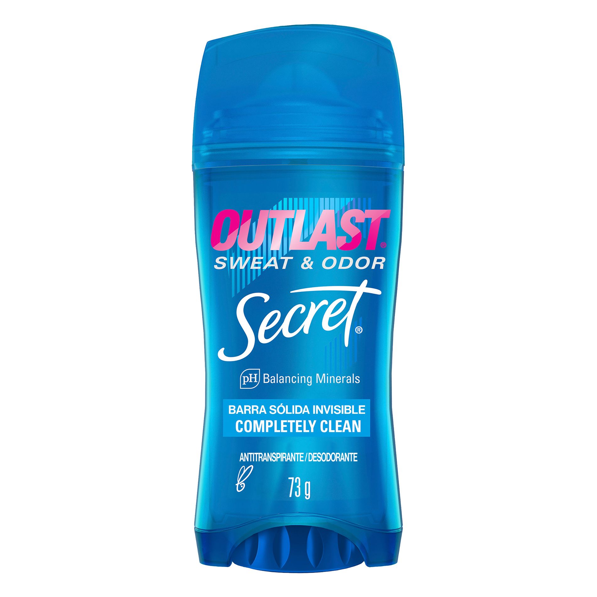 Secret Outlast Invisible Solid Antiperspirant & Deodorant for Women - Completely Clean Scent - 2.6oz: Paraben-Free Formula