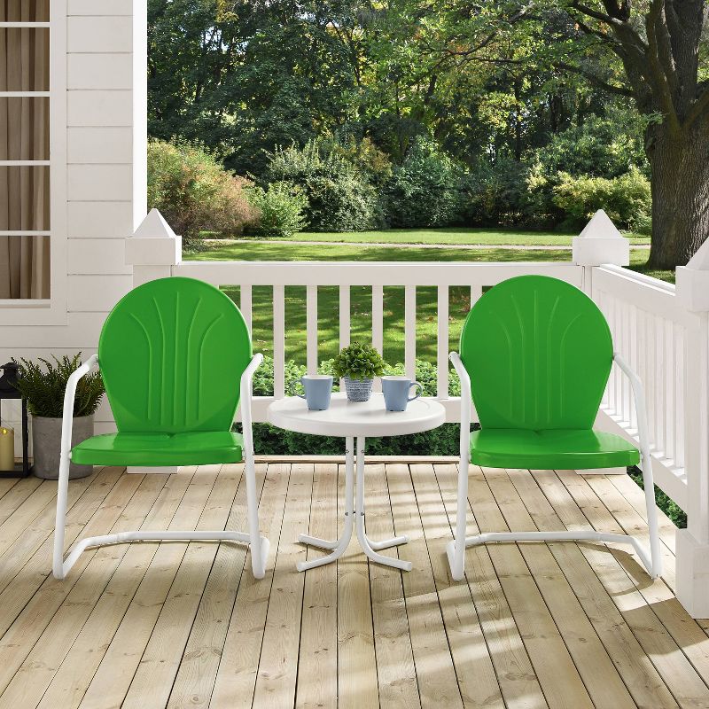 Griffith 3pc Outdoor Conversation Set - Kelly Green - Crosley, 5 of 10