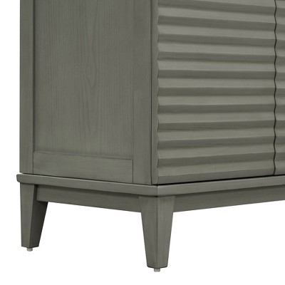NicBex Elegant Buffet Cabinet with Large Storage Retro Style 4-door Sideboard Cabinet with Adjustable Shelves and Metal Handles
