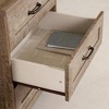 Prairie Nightstand Weathered Oak - South Shore: Laminated Particle Board Bedside Table with Drawers - image 4 of 4