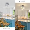 KTMBDW 3-Light Semi-Flush Mount Ceiling Light Fixture with Glass Shades, Ideal for Kitchen, Bathroom, Bedroom, Closet Light, Home Essentials - 4 of 4