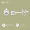 GILDED 1/5, 1/4, 1/3, 3/8, 1/2, 3/4, 1 Carat Total Weight Lab-Grown Diamond Stud Earrings in 10KT White or Yellow Gold - 4 of 4