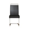CENGHU Modern Dining Chairs Set of 4, Upholstered PU Faux Leather Side Chair with C-shaped Tube Plating Metal Legs, Guest Office Chair - 4 of 4