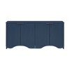 Bella Depot Four-Door Sideboard with Vertical Stripes and Wavy Design - 3 of 4