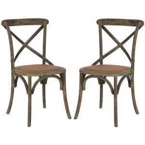 Franklin 18" H X-Back Farmhouse Dining Chair (Set of 2) - AMH9500 - Safavieh Couture - 1 of 4