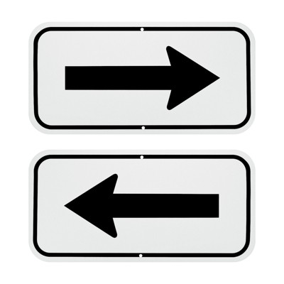 Unique Bargains Aluminum Reflective Outdoor Lawn Arrow Sign 1 Pc