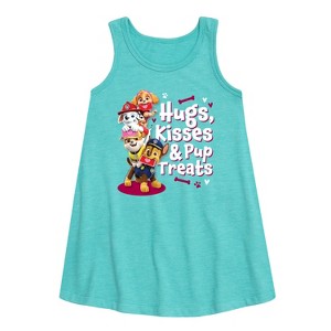 Girls' - Paw Patrol - Hugs Kisses Pup Treats Graphic Sleeveless Aline Dress - 1 of 4