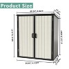 Aoxun 5 x 3FT Resin Shed with Floor and Lockable Door for Backyard, Patio, Lawn, Garage - 2 of 4