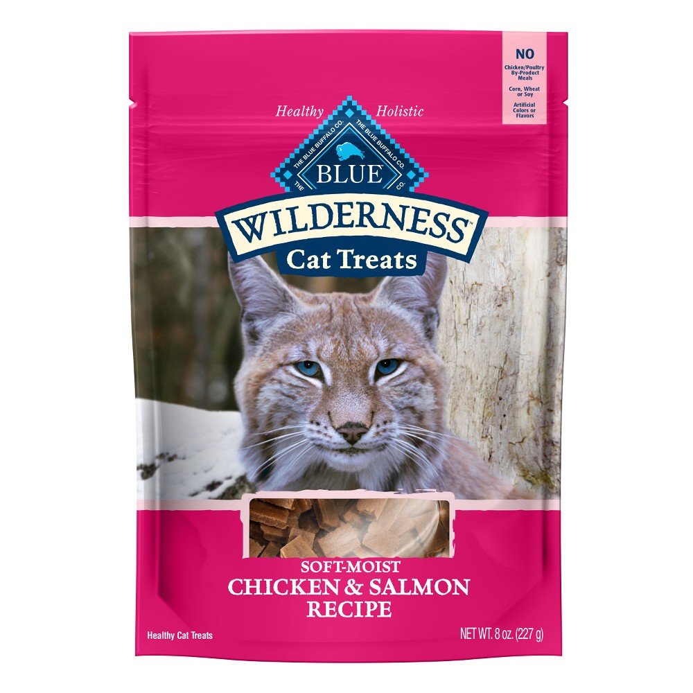 Photos - Cat Food Blue Buffalo Wilderness Grain Free Chicken & Salmon Recipe Soft Cat Treats 