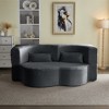 KWPZQEB 2-in-1 Folding Sofa Bed with 2 Pillows, Loveseat Sofa, Boneless Convertible Sleeper Sofa Bed Full Size, Floor Couch & Sleeping Mattress - 2 of 4