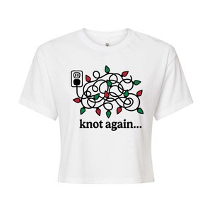 Women's - Instant Message - Knot Again Lights Cropped Graphic T-Shirt - 1 of 4