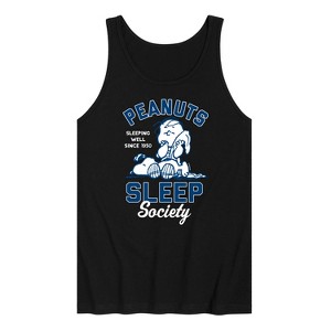 Men's - Peanuts - Peanuts Sleep Society Graphic Tank Top - 1 of 4