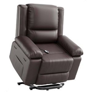 GustoWave Power Lift Recliner Chair with Heat and Massage, Adjustable Back and Legs, Pu Leather Lift Sofa Chair for the aged - 1 of 4