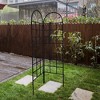 2pcs Garden Trellis, Garden Arch Trellis, Metal Garden Arbor Trellis Climbing, Plants Support Arch - 2 of 4