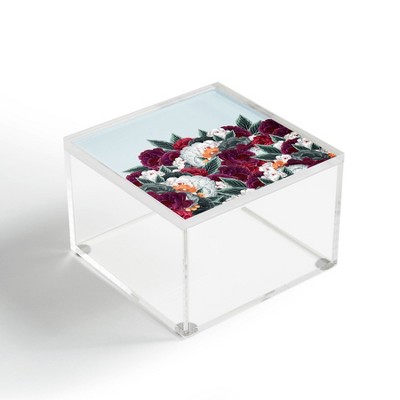 Iveta Abolina English Rose 4" x 4" Acrylic Box - Deny Designs