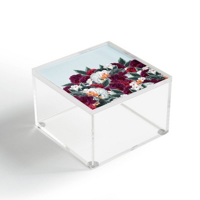 Iveta Abolina English Rose 4" x 4" Acrylic Box - Deny Designs
