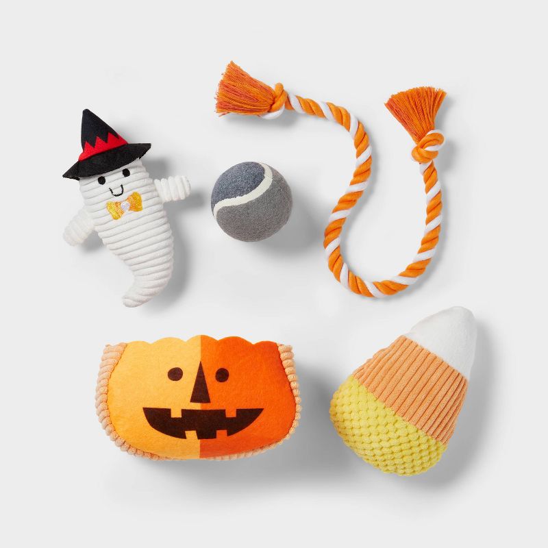 Halloween Pumpkin Dog Toy Set - 4ct - Hyde &#38; EEK! Boutique&#8482;, 3 of 7
