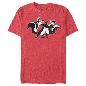 Men's Looney Tunes Pepé Le Pew and Penelope Dancing T-Shirt - 1 of 4