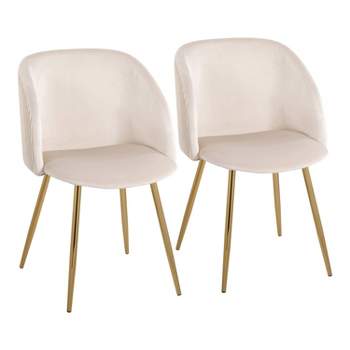 Set of 2 Fran Pleated Waves Dining Chairs - Lumisource