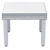 Mayeerty Modern Glass Mirrored Coffee Table, Cocktail Table with Crystal Design and Adjustable Height Legs, Silver - 4 of 4