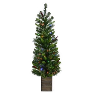 Celebrations 4 ft. Pencil LED 50 ct Potted Tree Christmas Tree - 1 of 1