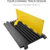 Cable Protective Ramp Cover for Safety with Durable Design, Black & Yellow Color, Non-Slip Surface - 2 of 4