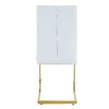 CAVINAS Modern Luxury Simple Arch Chair, PU High Resilience Dining Chair with Crazy Horse Texture and Arched Metal Leg - 3 of 4