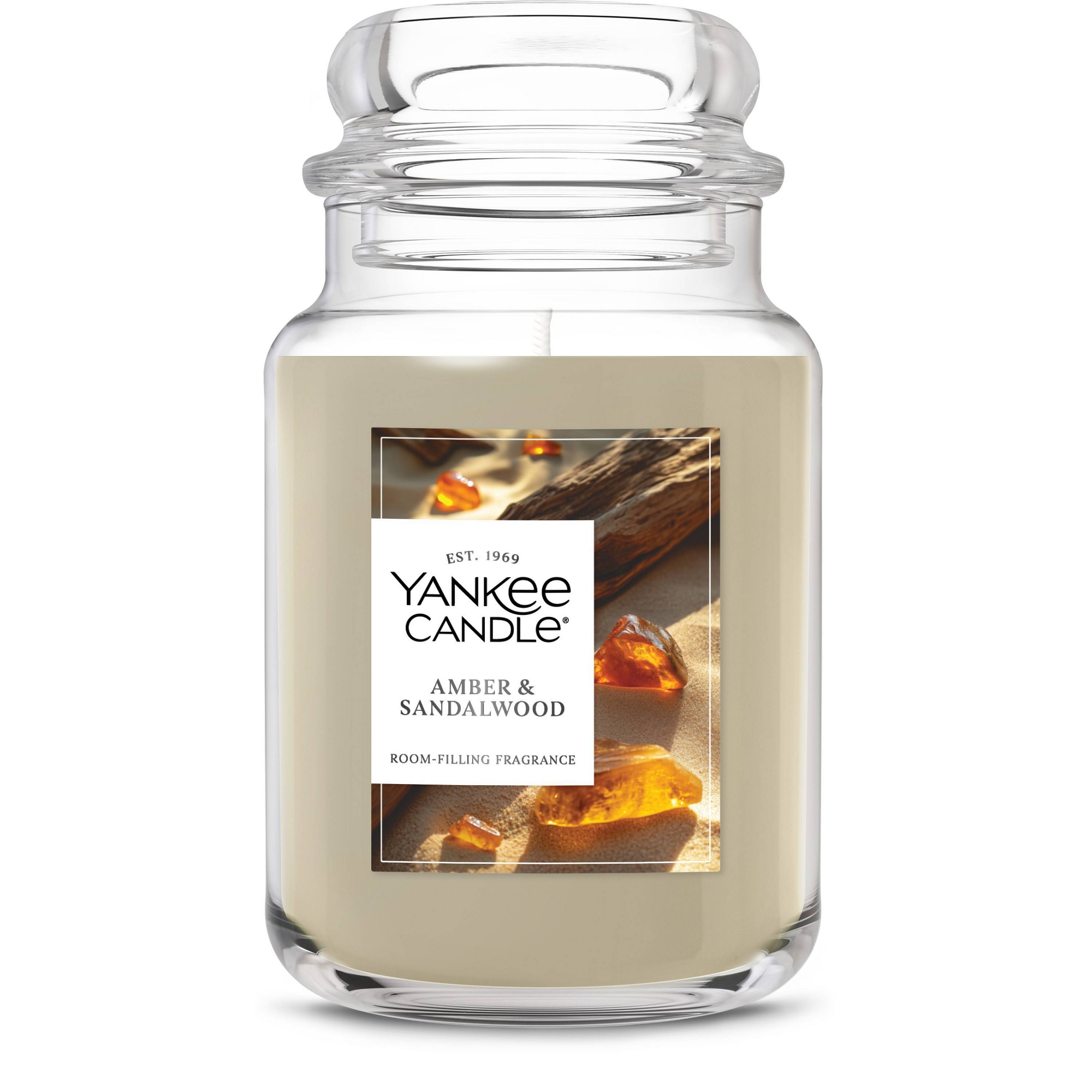 Original Large Amber and Sandalwood Jar Candle 22oz - Yankee Candle